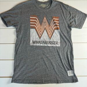 The Original RETRO BRAND Whataburger Short Sleeve Crew Neck Tee Heather Gray Sm